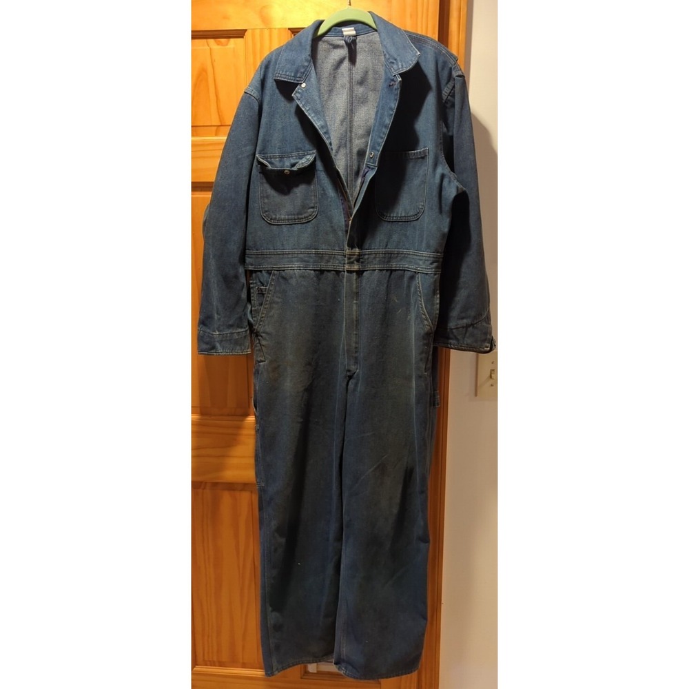 Vintage Big Mac Coveralls Carpenter Overalls Men's Size 44R Long‎ Sleeve